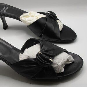 Stuart Weitzmam black nappa leather heel in 8.5N